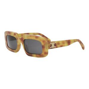 New CELINE Triomphe Havana Square CL40313U 53A Sunglasses Women